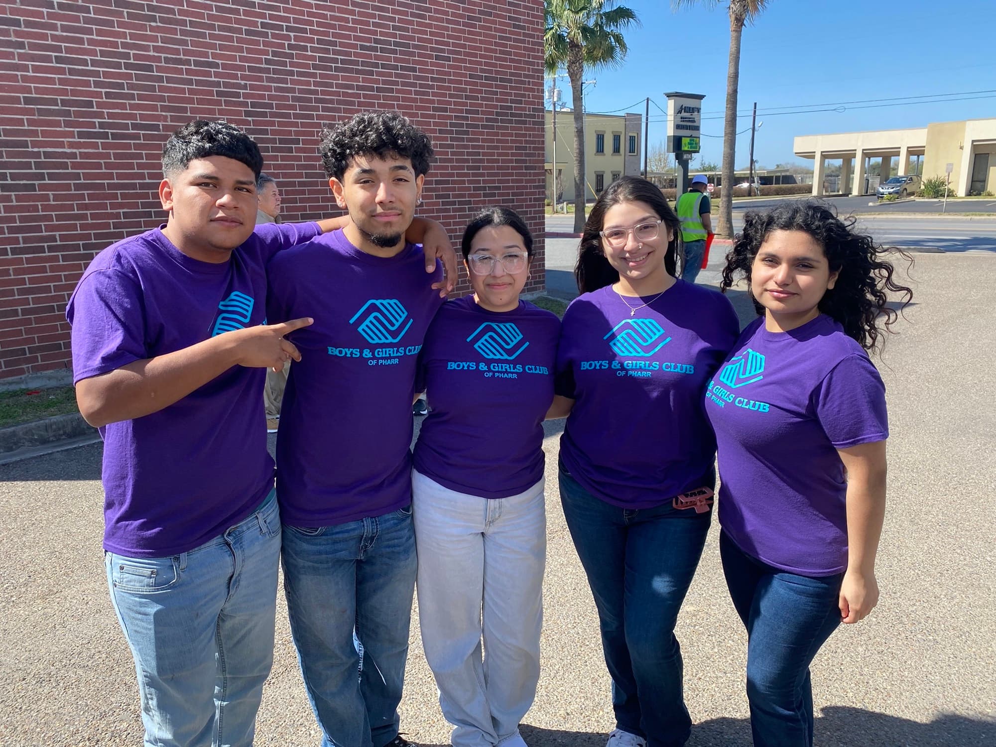 Teen Club members in Boys & Girls Club shirts at the NextGen Center groundbreaking